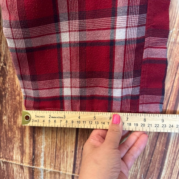 Forever 21 Women’s Red Plaid Pajama Sleep Bottoms with Pockets Size Small - Picture 5 of 9